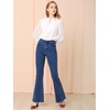 image:imageAllegra K Womens Flare Jeans 70s Outfits High Waisted Stretchy Denim Pants Trendy Bell Bottom JeansDark Blue