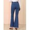 image:imageAllegra K Womens Flare Jeans 70s Outfits High Waisted Stretchy Denim Pants Trendy Bell Bottom JeansDark Blue
