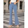 image:imageAllegra K Womens Flare Jeans 70s Outfits High Waisted Stretchy Denim Pants Trendy Bell Bottom JeansLight Blue