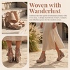 image:imageAllegra K Womens Plaid Side Zipper LaceUp Peeptoe Platform SandalsKhaki