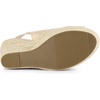 image:imageAllegra K Womens Platform Sandals Wedge Heels  4 12 inches Heel Espadrille Slingback Comfortable Faux Suede perfect for Evening Party Wedding Date NightBeige