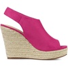 image:imageAllegra K Womens Platform Sandals Wedge Heels  4 12 inches Heel Espadrille Slingback Comfortable Faux Suede perfect for Evening Party Wedding Date NightHot Pink
