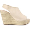 image:imageAllegra K Womens Platform Sandals Wedge Heels  4 12 inches Heel Espadrille Slingback Comfortable Faux Suede perfect for Evening Party Wedding Date NightBeige
