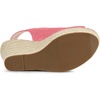 image:imageAllegra K Womens Platform Sandals Wedge Heels  4 12 inches Heel Espadrille Slingback Comfortable Faux Suede perfect for Evening Party Wedding Date NightWatermelon Red