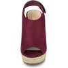 image:imageAllegra K Womens Platform Sandals Wedge Heels  4 12 inches Heel Espadrille Slingback Comfortable Faux Suede perfect for Evening Party Wedding Date NightBurgundy