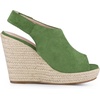 image:imageAllegra K Womens Platform Sandals Wedge Heels  4 12 inches Heel Espadrille Slingback Comfortable Faux Suede perfect for Evening Party Wedding Date NightOlive Green