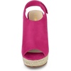 image:imageAllegra K Womens Platform Sandals Wedge Heels  4 12 inches Heel Espadrille Slingback Comfortable Faux Suede perfect for Evening Party Wedding Date NightHot Pink