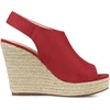 image:imageAllegra K Womens Platform Sandals Wedge Heels  4 12 inches Heel Espadrille Slingback Comfortable Faux Suede perfect for Evening Party Wedding Date NightRed