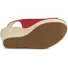 image:imageAllegra K Womens Platform Sandals Wedge Heels  4 12 inches Heel Espadrille Slingback Comfortable Faux Suede perfect for Evening Party Wedding Date NightRed