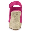 image:imageAllegra K Womens Platform Sandals Wedge Heels  4 12 inches Heel Espadrille Slingback Comfortable Faux Suede perfect for Evening Party Wedding Date NightHot Pink