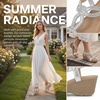 image:imageAllegra K Womens Rhinestone Elastic Band Glitter Platform SandalsSilver