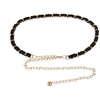 image:imageAllegra K Women Gold Tone Metal Rhombus Chains Slim Waistband Cinch BeltBlack