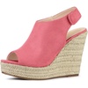 image:imageAllegra K Womens Platform Sandals Wedge Heels  4 12 inches Heel Espadrille Slingback Comfortable Faux Suede perfect for Evening Party Wedding Date NightWatermelon Red