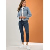 image:imageAllegra K Womens Denim Coat Jean Button Front Washed Vintage Jacket