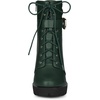 image:imageAllegra K Womens Platform Ankle Boots Lace Up Block Heels Combat Boots  Lace Up Buckle Zipper Heel 3 78 Inches Party Halloween days Christmas Days Dating EveningDark Green