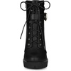 image:imageAllegra K Womens Platform Ankle Boots Lace Up Block Heels Combat Boots  Lace Up Buckle Zipper Heel 3 78 Inches Party Halloween days Christmas Days Dating EveningBlack