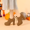 image:imageAllegra K Womens Platform Chunky Heel Lace Up BootiesBrown