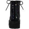 image:imageAllegra K Womens Platform Combat Boots Flat Heels  Colorful Round Toe Side Zipper Heel 1 79 Inches Party Halloween days Christmas Days Dating EveningBlack
