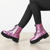 image:imageAllegra K Womens Platform Combat Boots Flat Heels  Colorful Round Toe Side Zipper Heel 1 79 Inches Party Halloween days Christmas Days Dating EveningPink