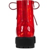 image:imageAllegra K Womens Platform Combat Boots Flat Heels  Colorful Round Toe Side Zipper Heel 1 79 Inches Party Halloween days Christmas Days Dating EveningRed