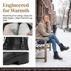 image:imageAllegra K Womens Side Zipper Ankle Boots Laceup Chunky Heels Combat BootsBlackfur Lining