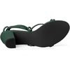 image:imageAllegra K Womens Strappy Lace Up Chunky Heeled Dark Green Heels Sandals 11 m US