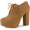 image:imageAllegra K Womens Platform Chunky Heel Lace Up BootiesBrown