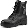 image:imageAllegra K Womens Side Zipper Ankle Boots Laceup Chunky Heels Combat BootsBlack