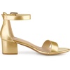 image:imageAllegra K Womens Open Toe Low Block Heel Ankle Strap Gold Sandals 6 M US