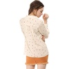 image:imageAllegra K Womens Valentine Top 1950s Vintage Long Sleeve Printed Button Down TopsBeige Heart
