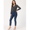 image:imageAllegra K Womens Valentine Top 1950s Vintage Long Sleeve Printed Button Down TopsBlack Floral