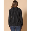 image:imageAllegra K Womens Valentine Top 1950s Vintage Long Sleeve Printed Button Down TopsBlack Heart