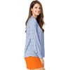 image:imageAllegra K Womens Valentine Top 1950s Vintage Long Sleeve Printed Button Down TopsBlue Heart
