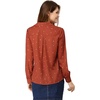 image:imageAllegra K Womens Valentine Top 1950s Vintage Long Sleeve Printed Button Down TopsBrown Red