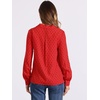 image:imageAllegra K Womens Valentine Top 1950s Vintage Long Sleeve Printed Button Down TopsDark Red Heart