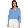 image:imageAllegra K Womens Valentine Top 1950s Vintage Long Sleeve Printed Button Down TopsLight Blue Heart