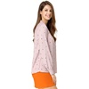 image:imageAllegra K Womens Valentine Top 1950s Vintage Long Sleeve Printed Button Down TopsPink Heart