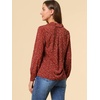 image:imageAllegra K Womens Valentine Top 1950s Vintage Long Sleeve Printed Button Down TopsRed Dot