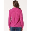 image:imageAllegra K Womens Valentine Top 1950s Vintage Long Sleeve Printed Button Down TopsRose Red Heart