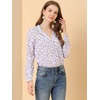 image:imageAllegra K Womens Valentine Top 1950s Vintage Long Sleeve Printed Button Down TopsWhite Floral