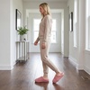 image:imageAllegra K Womens House Shoes Slip on Snow Winter Warm Indoor Outdoor SlippersPink