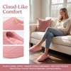 image:imageAllegra K Womens House Shoes Slip on Snow Winter Warm Indoor Outdoor SlippersPink