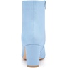 image:imageAllegra K Womens Chunky Heels Zipper Ankle Boots  Round Toe Wide Calf Heel 3 Inches Party Halloween days Christmas Days Dating EveningSky Blue