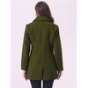 image:imageAllegra K Womens Elegant Overcoat Notched Shawl Collar Single Breasted Outerwear Winter Long CoatArmy Green