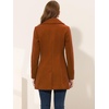 image:imageAllegra K Womens Elegant Overcoat Notched Shawl Collar Single Breasted Outerwear Winter Long CoatCaramel