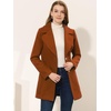 image:imageAllegra K Womens Elegant Overcoat Notched Shawl Collar Single Breasted Outerwear Winter Long CoatCaramel