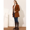 image:imageAllegra K Womens Elegant Overcoat Notched Shawl Collar Single Breasted Outerwear Winter Long CoatCaramel