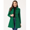 image:imageAllegra K Womens Single Breasted Pea Coats Peter Pan Collar Warm Winter Outwear Casual Work Office OvercoatGreen