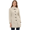 image:imageAllegra K Womens Single Breasted Pea Coats Peter Pan Collar Warm Winter Outwear Casual Work Office OvercoatBeige