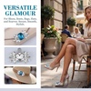 image:imageAllegra K 2 PCS Womens Rhinestone Flower Shoe Clips Fashion Crystal Shoes Buckles Decoration for Wedding PartyBluePetals